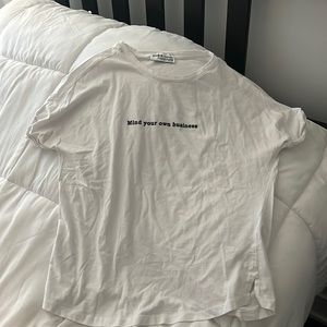 White printed  t shirt